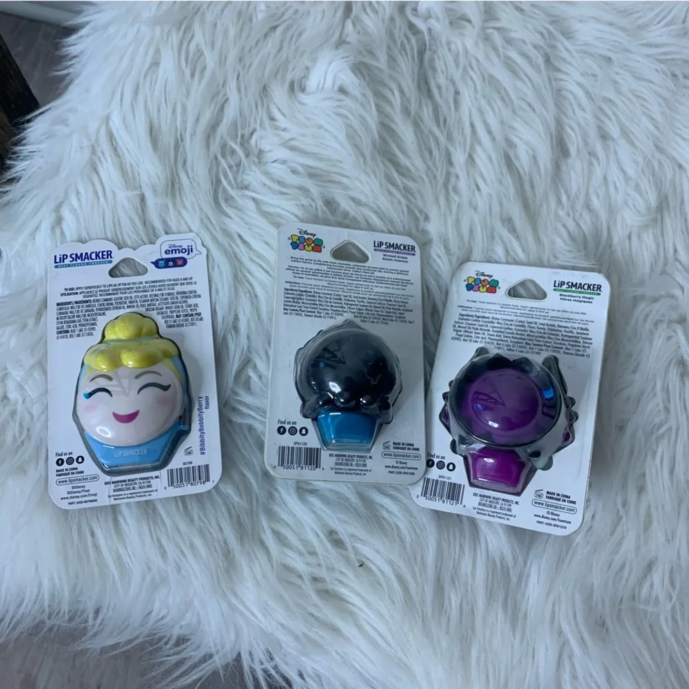 Lipsmacker Set of 3 Lipbalm Cinderella, Ursula and Maleficent